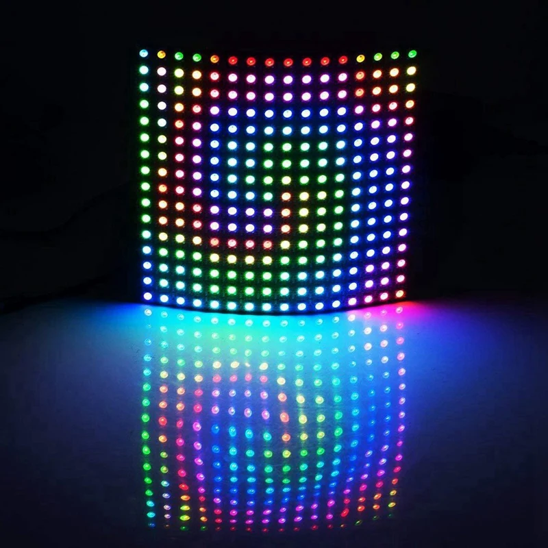 5X WS2812B LED RGB Flexible Pixel Panel 16X16 Individually Addressable Panel Light LED Module Matrix Screen