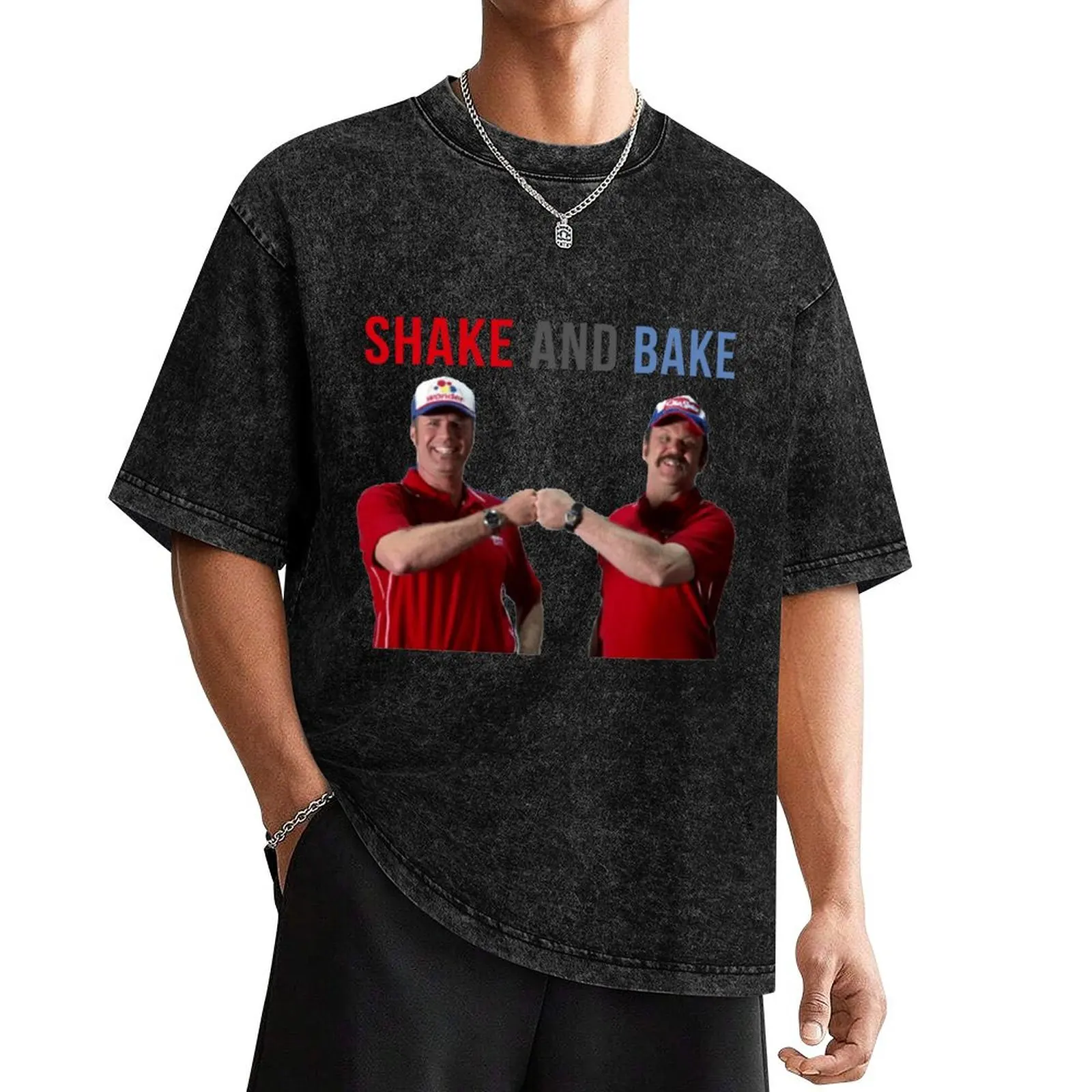 

Will Ferrell Talladega Nights Ricky Bobby Shake and Bake T-Shirt funny costumes Funny t-shirt Men's clothing