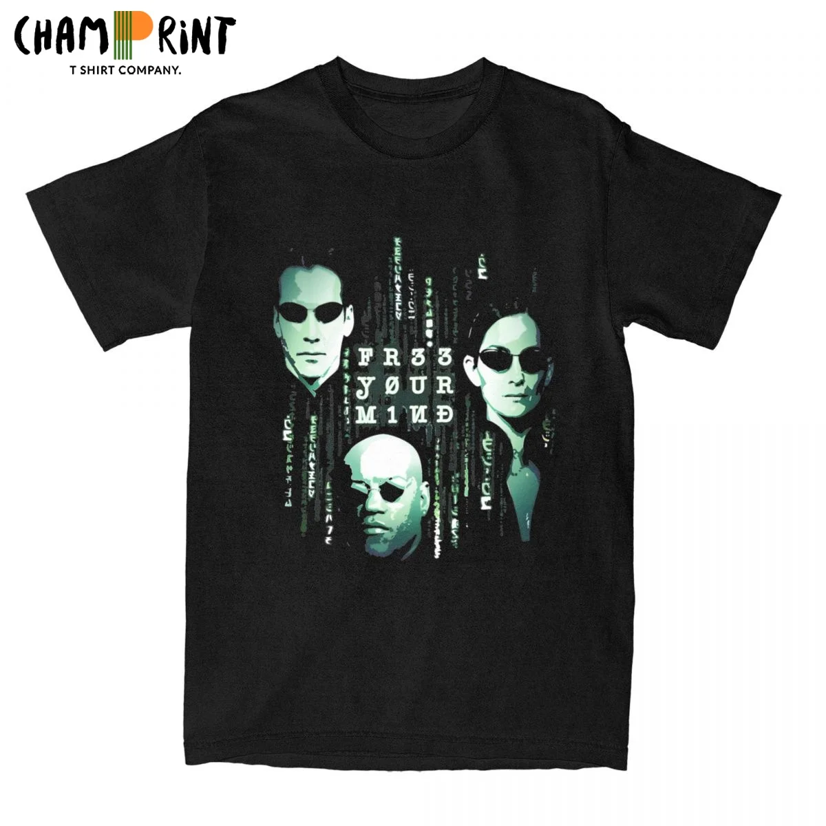 The Matrix Free Your Mind Morpheus T-Shirt Men Sci Fi Humorous 100% Cotton Tees Round Neck Short Sleeve T Shirts Gift Idea Tops