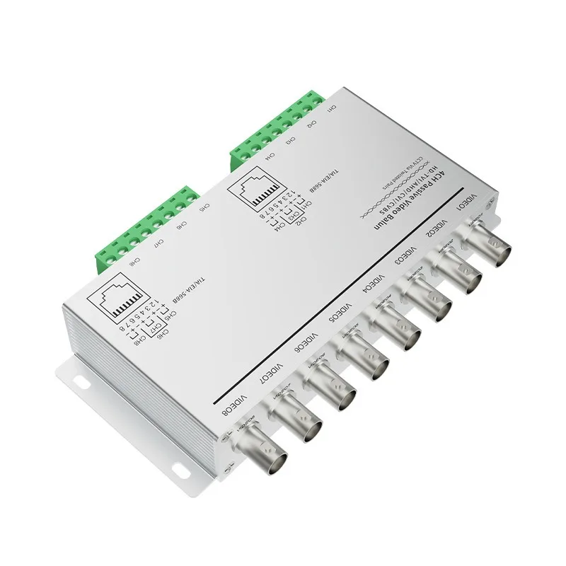 8CH Passive Coaxial HD Twisted Pair Transceiver 5MP Video Balun Analog Surveillance Camera Signal Transmission Adapter Parts