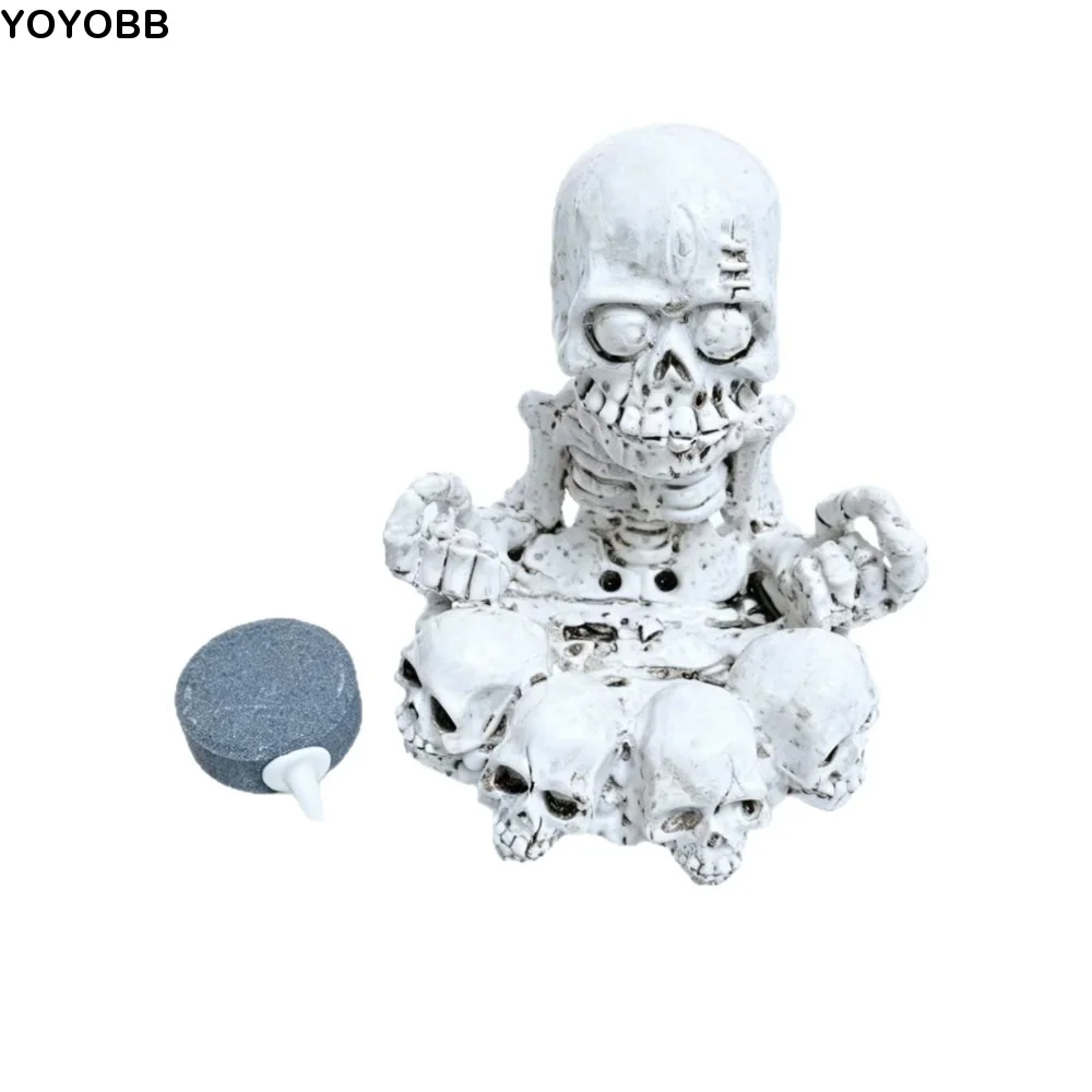 Resin Cross-legged Skeleton Aquarium Bubbler Simulated with Aeration Bubble Stone Fish Tank Skeleton Landscaping Oxygen-Boosting