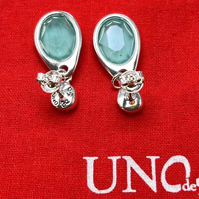 UNOde50-Exquisite Brincos De Pedras Preciosas Para Mulheres, Jóias Românticas, Bolsa De Presente, Moda Espanhola, Mais Vendidos, 2023