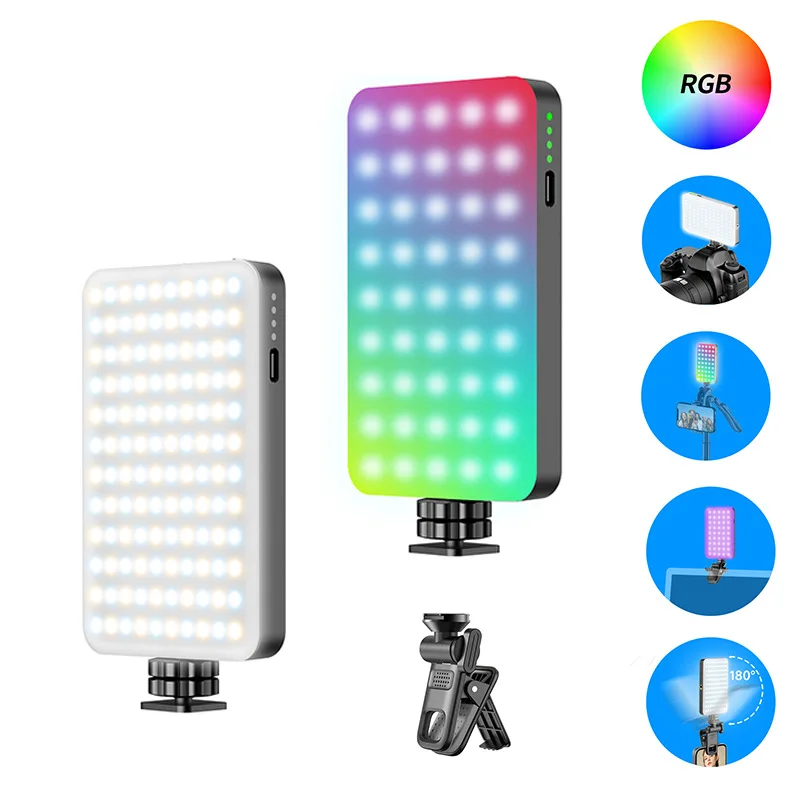Mobile Phone Full-color RGB Fill Light Mobile Led Light Selfie Led Light Video Shooting Light Led Light Photography Video Light