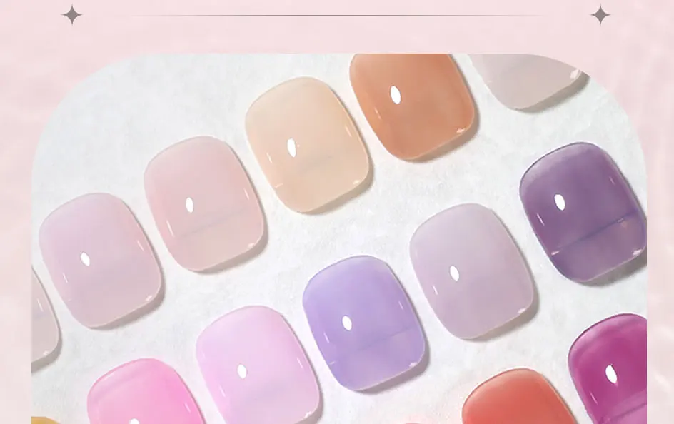Clou Beaute Transparenter Französischer HEMA TPO FREIER Gel-Nagellack Durchscheinend Nude Rosa Rot Jelly Milchig Weißer Lack Farbige Nagelkunst – Detail 6