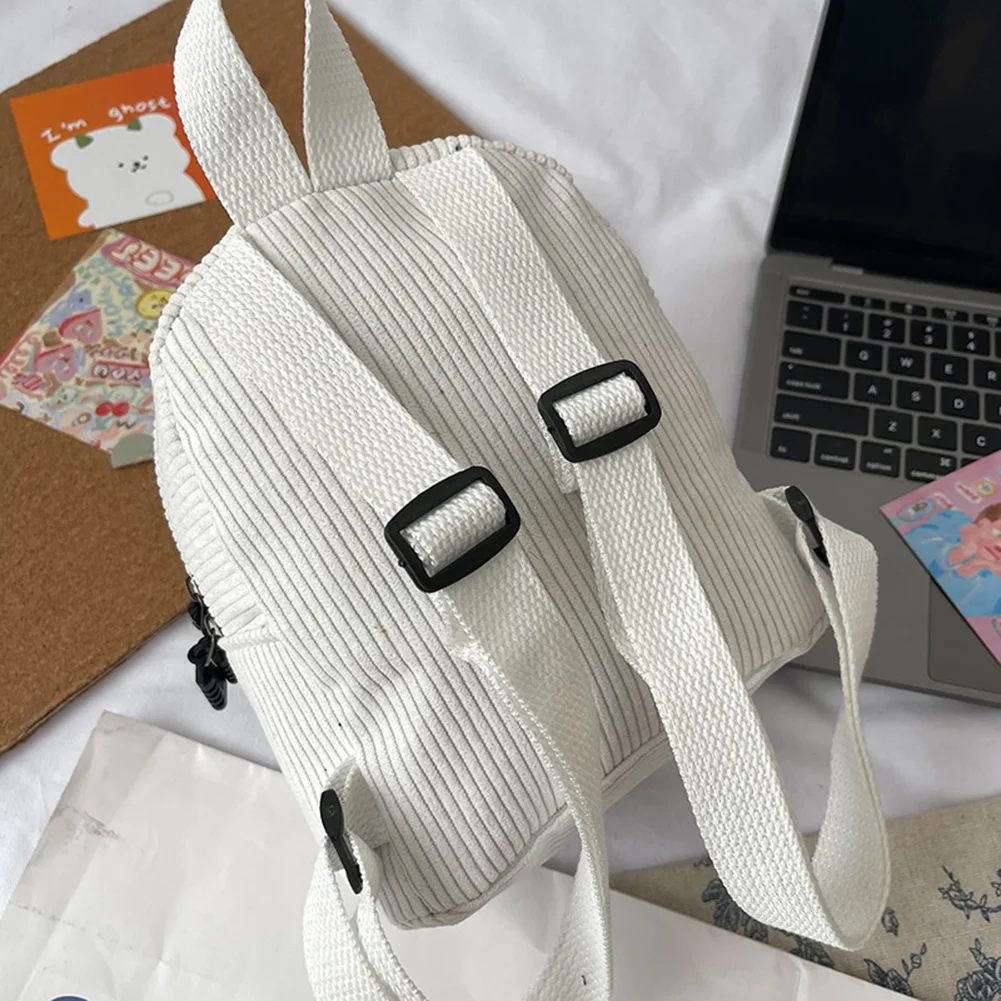 Women Fashion Mini Backpack Versatile Student Girls Bookbag Solid Color Retro Travel Backpack Student Book Bag Aesthetic Purse