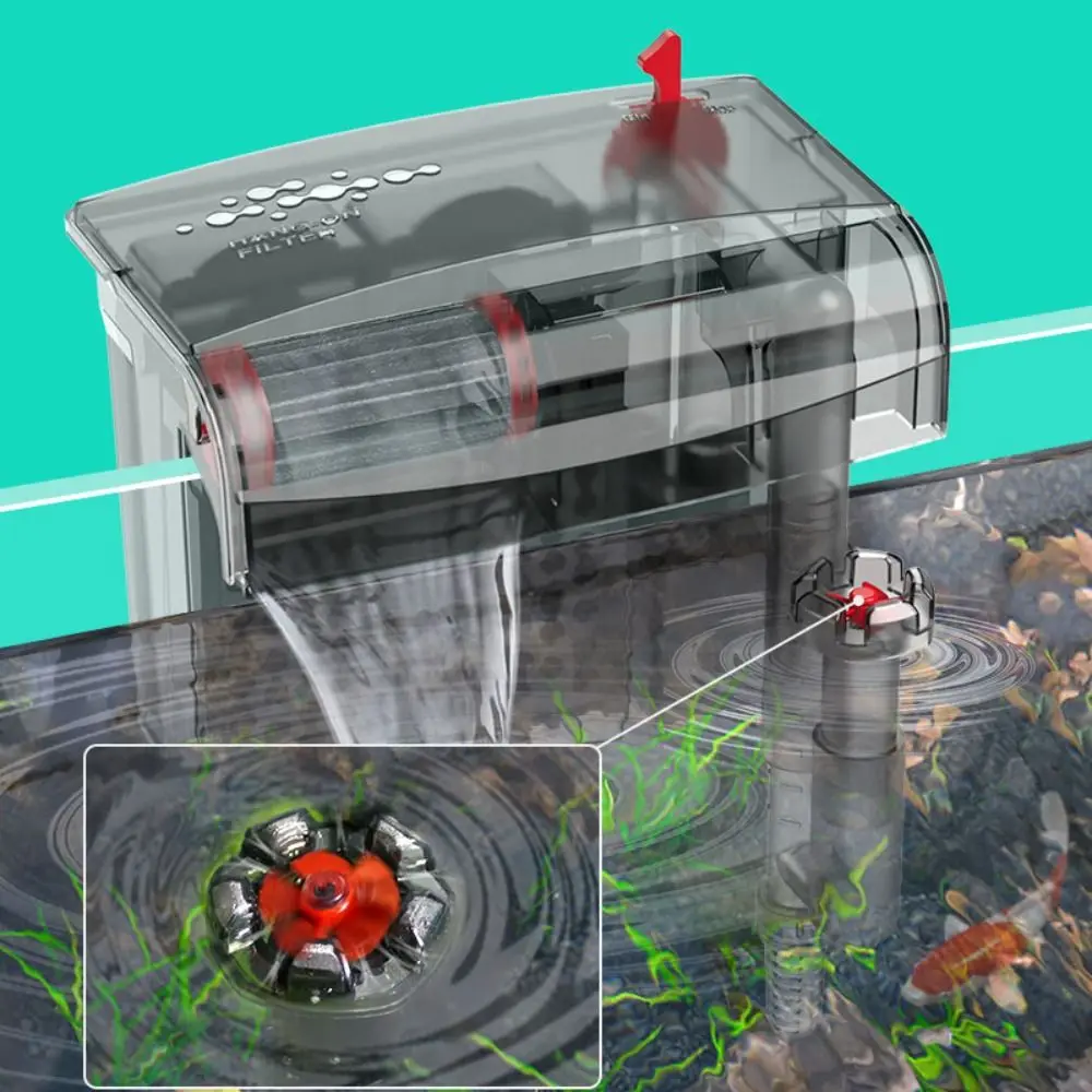 

waterfall Fish tank filter wall-mounted Built-in Waterfall Filter Box Circulating With Water Pump Circulating Water Purifier