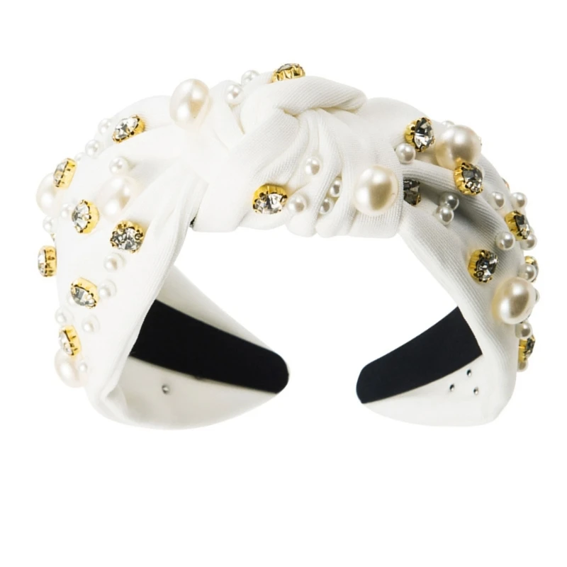

Pearls Headbands Photo Props Fun Headbands Party Blingbling Karaoke Party Hair Hoop Jeweled Headwear for Stage Y166