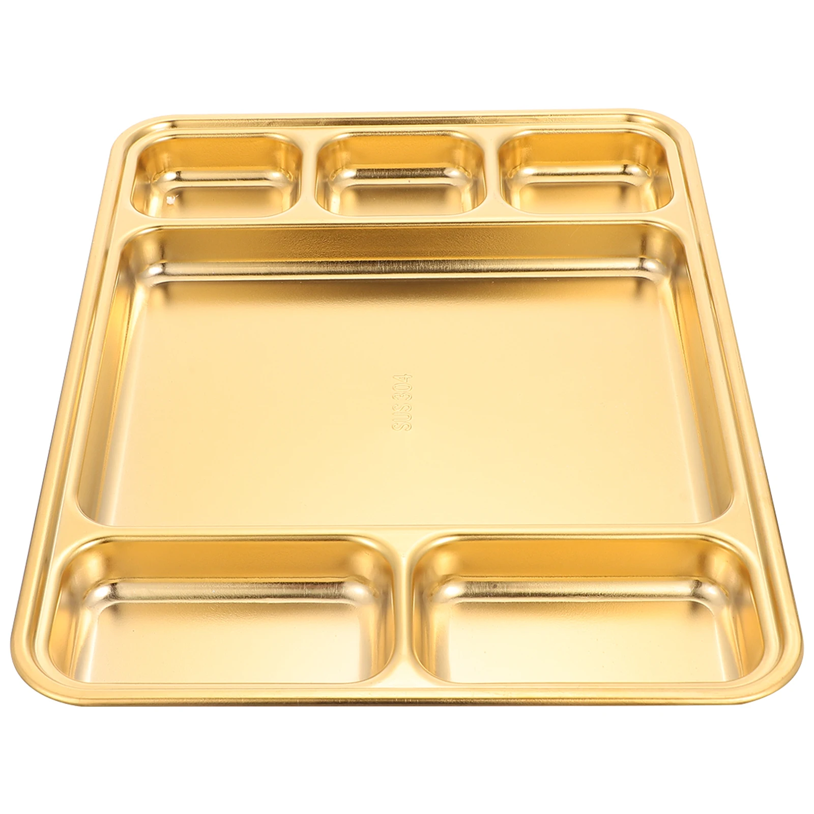 

Stainless Steel Divided Plate Sectioned Food Tray Grid Lunch Box Dumpling Breakfast Plates Stackable Kitchen Barware Multiple