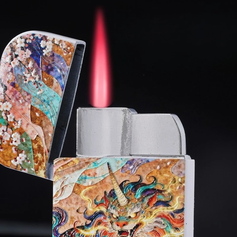 Color Printed Popular Ultra-thin Inflatable Lighter, Windproof, Durable and Good-looking Boyfriend Mini Lighter