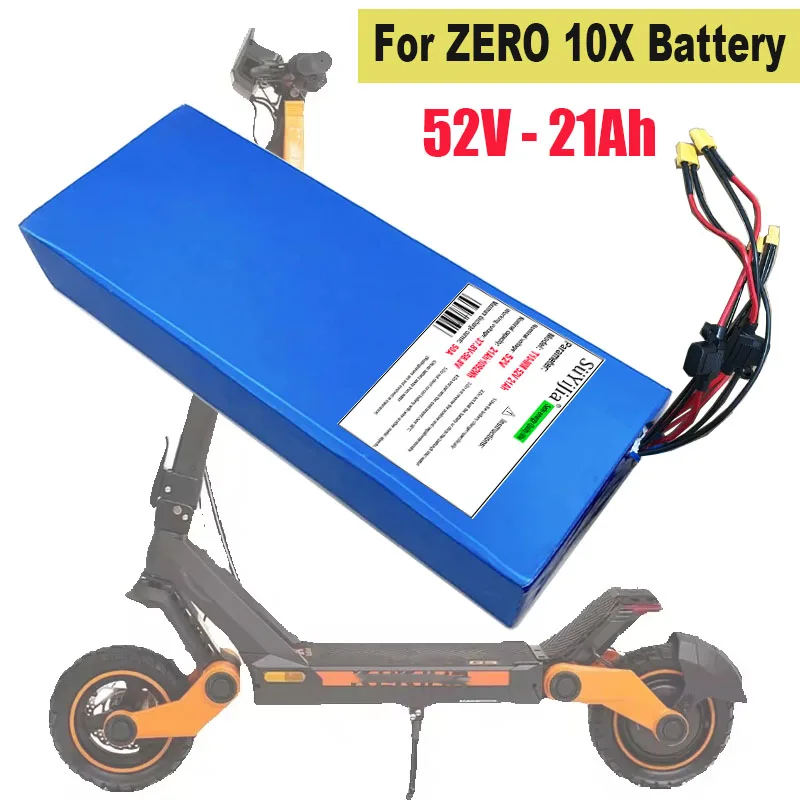 18650 Original-Akkus für ZERO 10X Elektroroller 52V 18,2Ah/23Ah 21Ah Doppelmotor-Akku 1500W