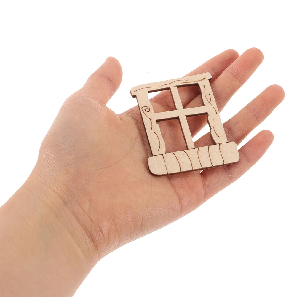 

150Pcs Mini Window Fairy Door Unfinished Wooden Garden Door Window DIY Craft Kit Miniature Fairy Garden Accessories Tree Decor