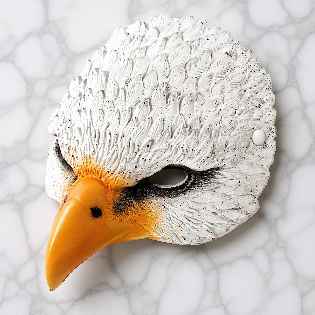 

Halloween Half Face Bird Mask Eagle Mask Party Costume Accessory Adjustable Elastics for Adults Teens Eagle Costume