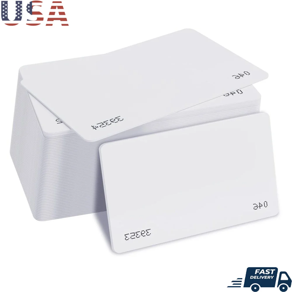 100 Stück 26-Bit Proximity CR80 leere, bedruckbare Swipe-Karten, kompatibel mit ISOProx 1386 1326 H10301 Zugangskontrollsystemen