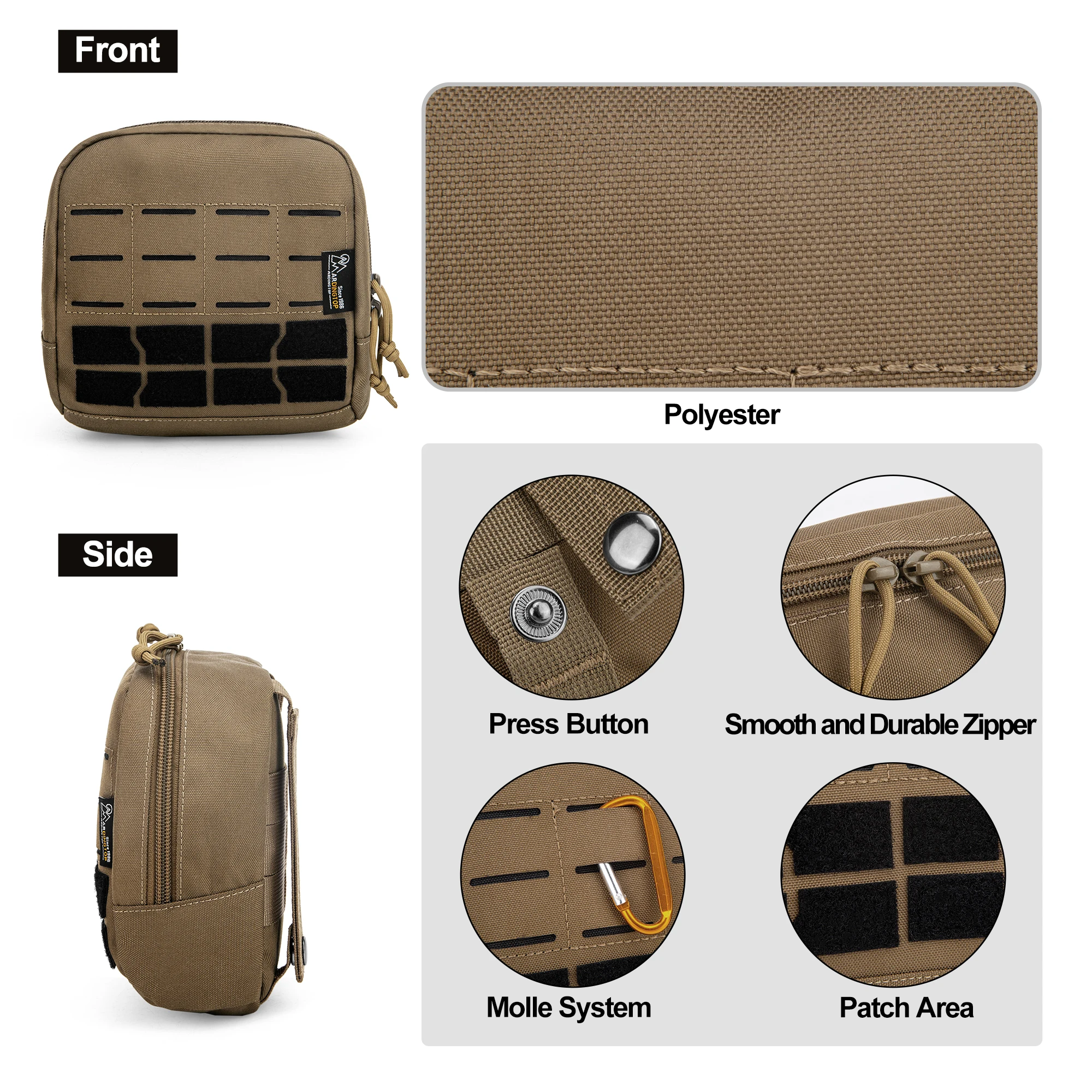 MARDINGTOP Molle Pouch Tactical Tool Pouch Practical Molle Accessory with Molle System Webbing