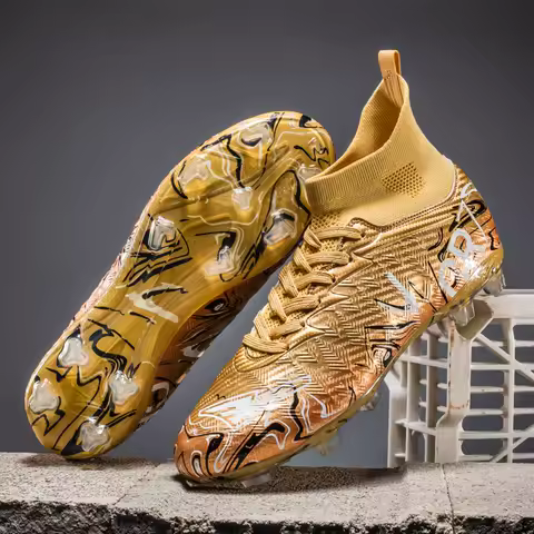 Soccer Cleats for Mens Womens Turf Soccer Shoes Indoor Footall Cleats High Ankle TF AG FG Football Boots Training Sneaker