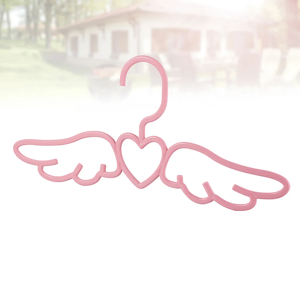 شماعة بلاستيكية على شكل جناح وردي، شماعة ملابس غير قابلة للتشوه للأوشحة، أحزمة لتوفير المساحة، حل تخزين الخزانة