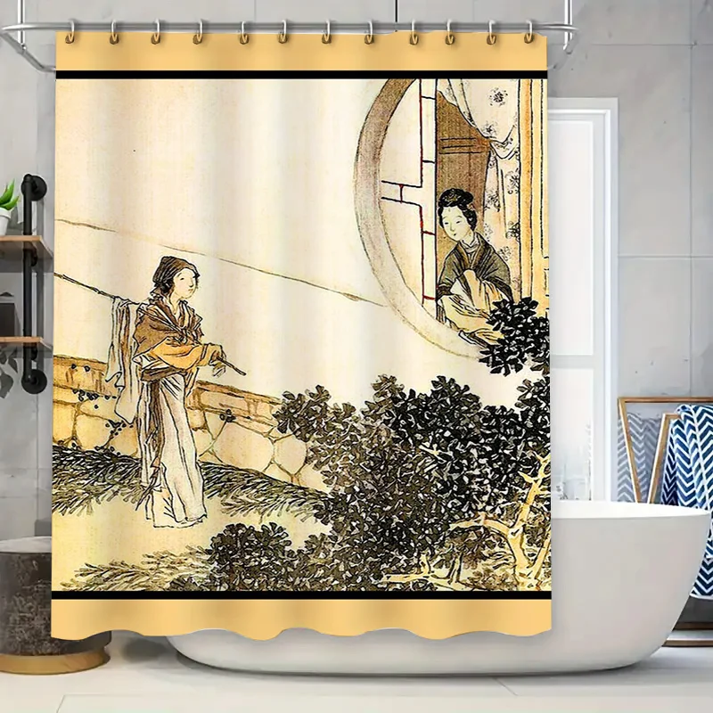 

Занавеска для душа с животным принтом, зона отдыха, украшение для ванны для домашнего декора