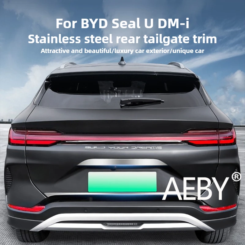 aeby-for-byd-seal-u-dm-i-2023-2024-2025-stainless-steel-trunk-decor-strip-trim-rear-boot-lid-protective-cover-car-accessories