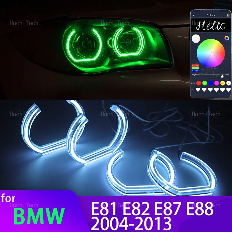 

RGB Multicolor M4 Style Crystal Led Angel Eyes Kit Дневные фары для BMW 1 серии E81 E82 E87 E88 Ксеноновые фары 2004-2013