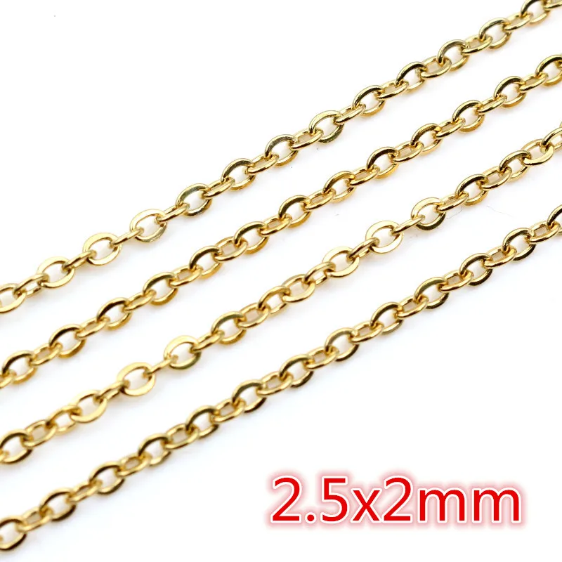 Never Fade Stainless Steel Gold Plated Necklace Chains