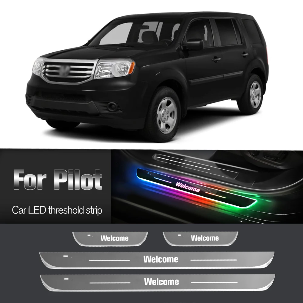 

Car Door Sill Light For Honda Pilot 2003-2023 2015 2017 2018 2022 Customized Logo LED Welcome Threshold Pedal Lamp Accessories