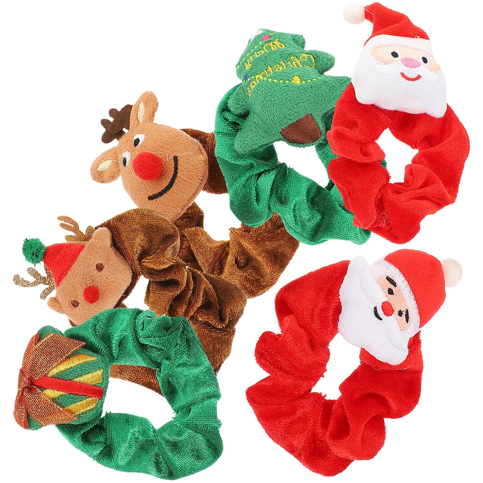 

6Pcs Christmas Headwear Hair Bands Cute Cartoon Design Festive Holiday Accessories for Kids and Adults Party Wear Matching Xmas