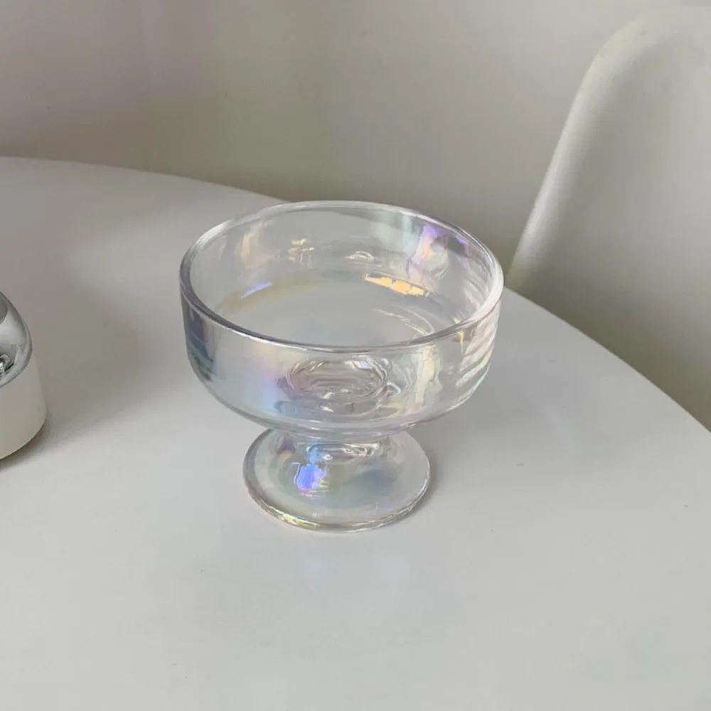 

Ins Glass Ice Cream Cup Transparent 220ml Pudding Cup Thickened Korean Style Yogurt Bowl Milkshake
