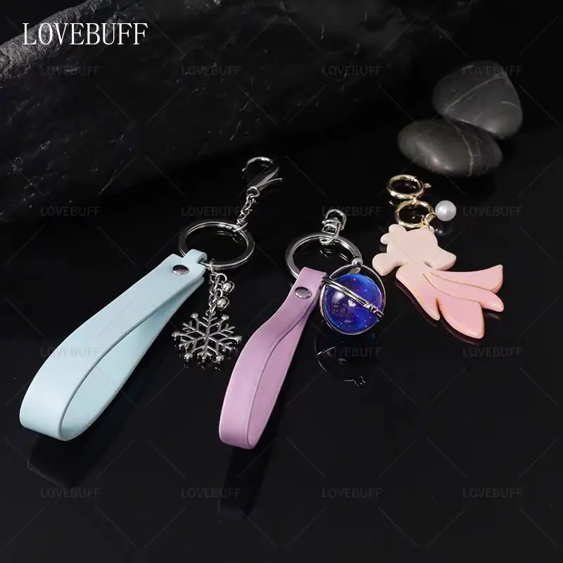 Anime Love and Deepspace Rafayel Fish Xavier Planet Zayne Snowflake Charm Cosplay Keychain Cartoon Keyring Pendant Xmas Gift