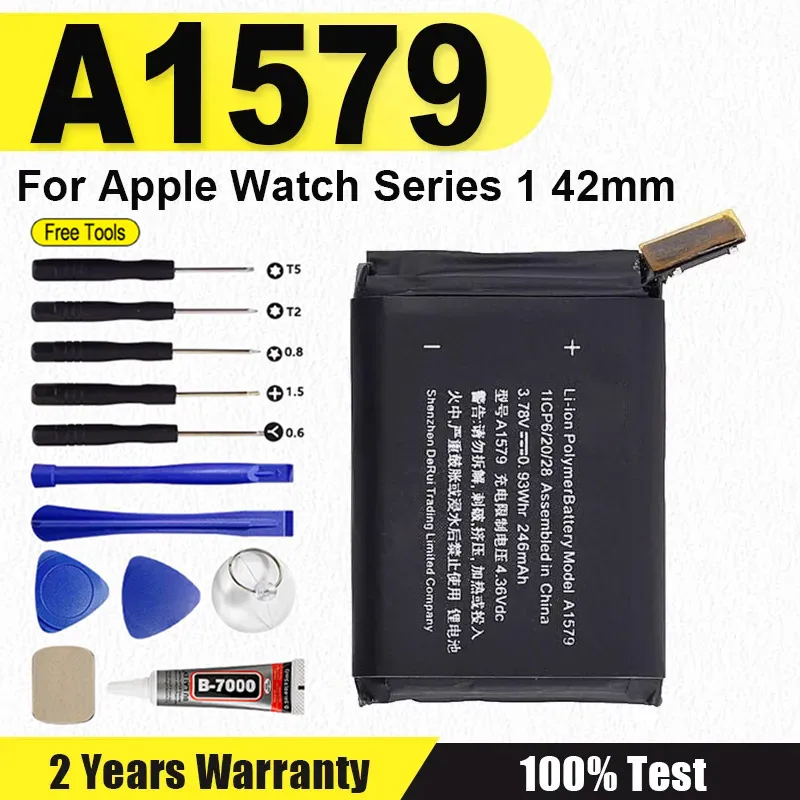 

A1579 Battery For Apple Watch Series 1 42mm A1579 A1554 A1803 IWatch Series1 246mAh Bateria + Free Tools