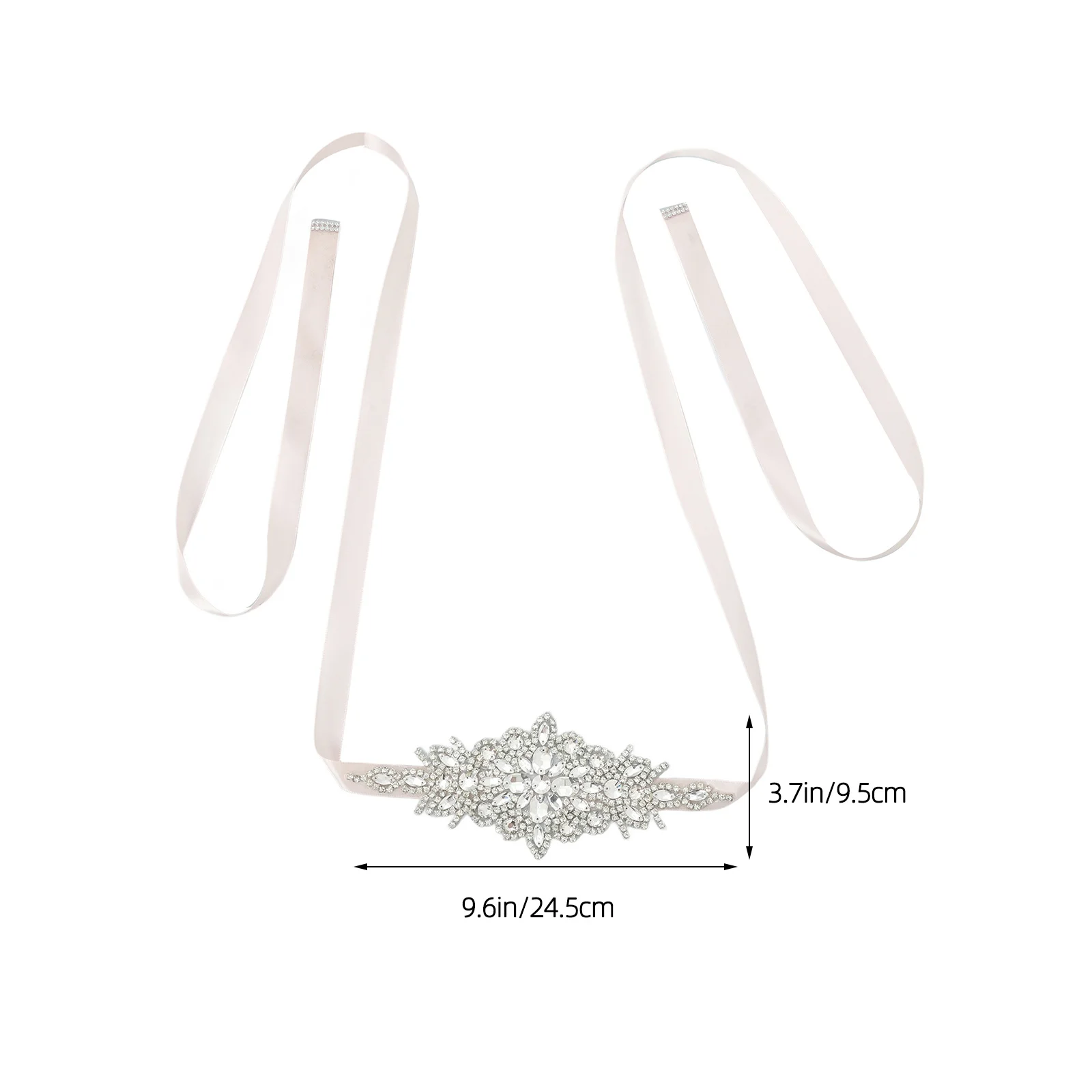 Sabuk Kristal Berlian Imitasi yang Dapat Disesuaikan untuk Gaun Pengantin Gaun Malam Ikat Pinggang Pengantin Wanita Pakaian Formal Aksesori Dekoratif