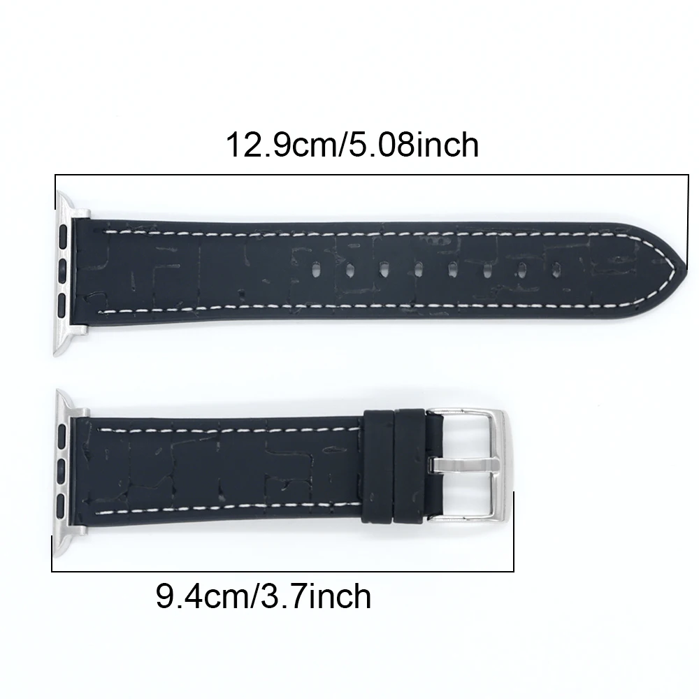 Elegantes bandas de cuero PU para Apple Watch 40mm 41 42mm 44mm 45mm 46 49mm correa sintética informal para iwatch Series 10/9/8/7/6/5/4/se/3
