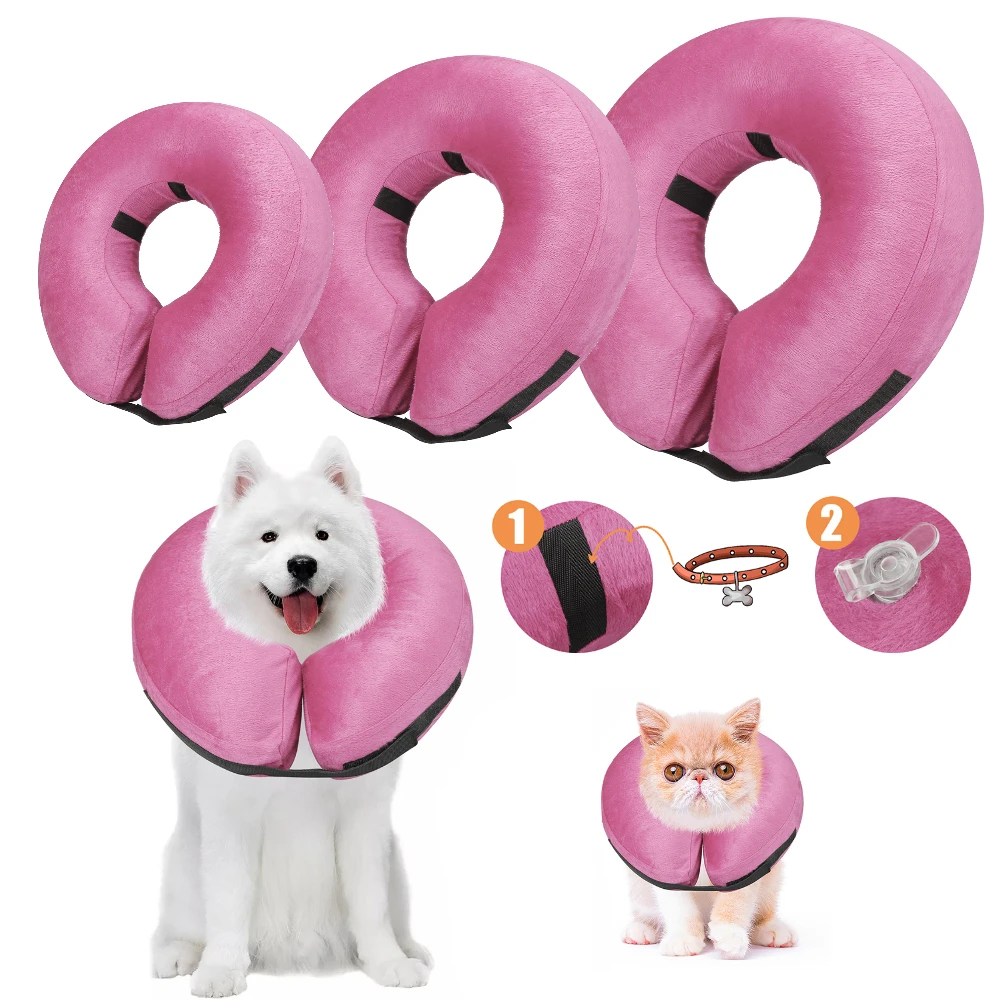 Dog Cones After Surgery, Protective Inflatable Dog Collar Pet Recovery Collar Soft Pet Cone for Small Medium or Large Dogs, Cats
