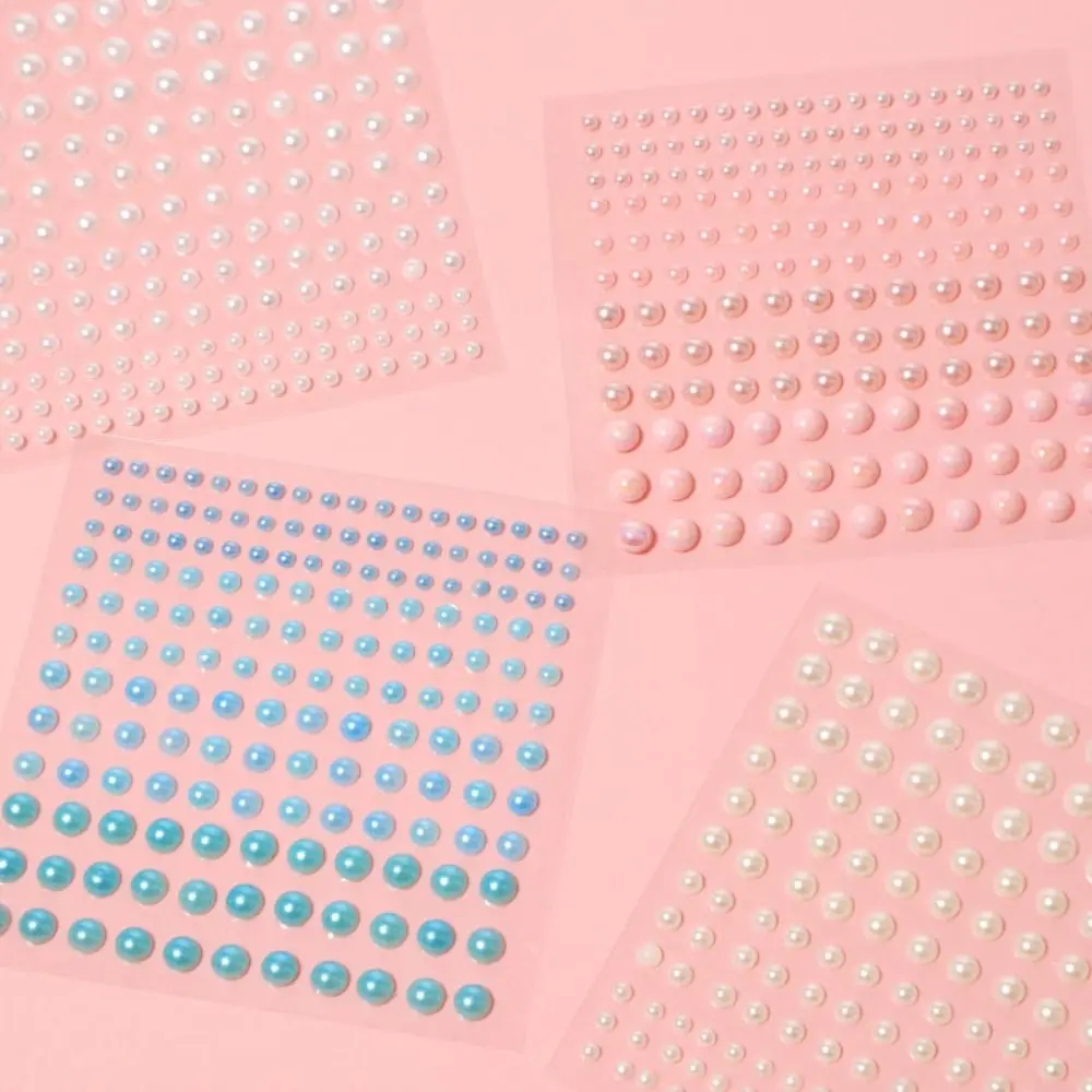 165 قطعة مزيج 3/4/5/6 مللي متر الشعر اللؤلؤ ملصقات مسمار Craft بها بنفسك الحرفية ذاتية اللصق اللؤلؤ ملصقات ذاتية اللصق الوجه الديكور #6