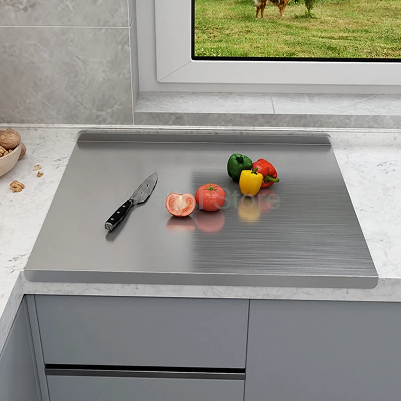 316 Stainless Steel Panel Rolling Dough Board Chopping Block Thickened Countertop Kneading Antibacterial Mould-Proof  Easy Clean