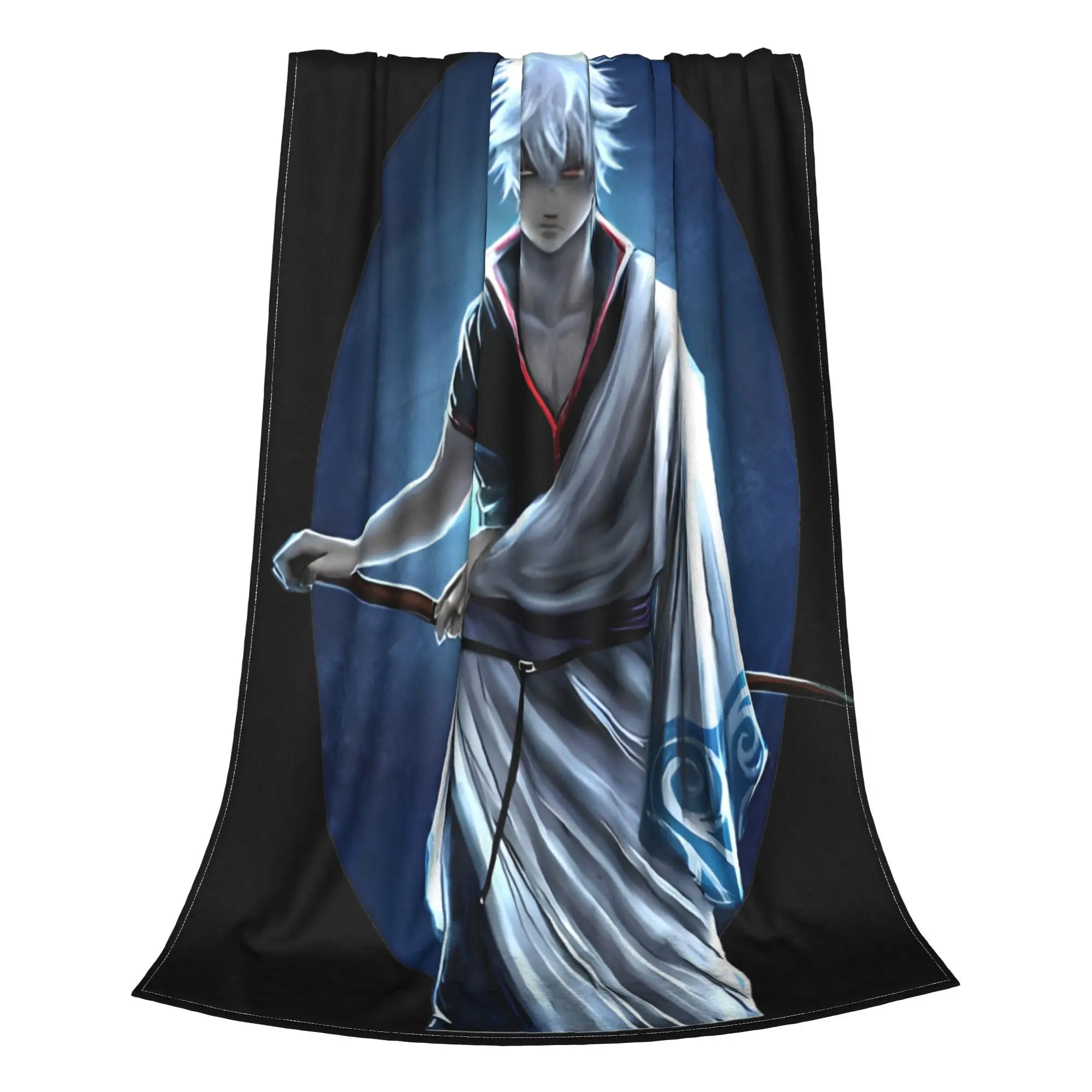 Gintoki Silver Soul Gintama Blankets Fleece Summer Air Conditioning  Breathable Soft Throw Blanket for Home Couch Bedspread