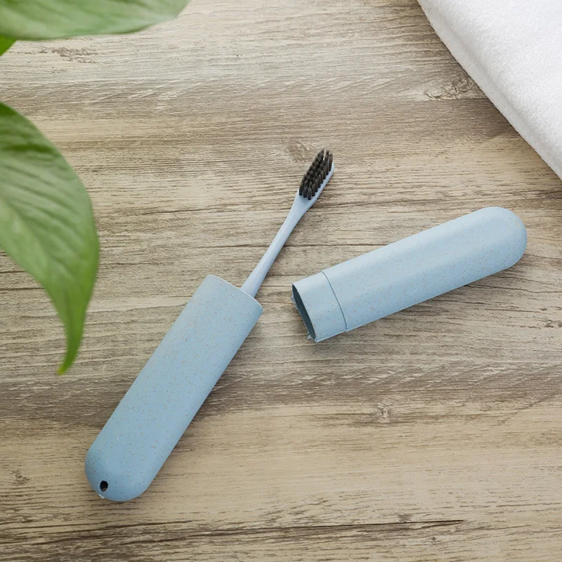 携帯用旅行歯ブラシケース　麦わら歯ブラシホルダー　デンタルキットオーガナイザー