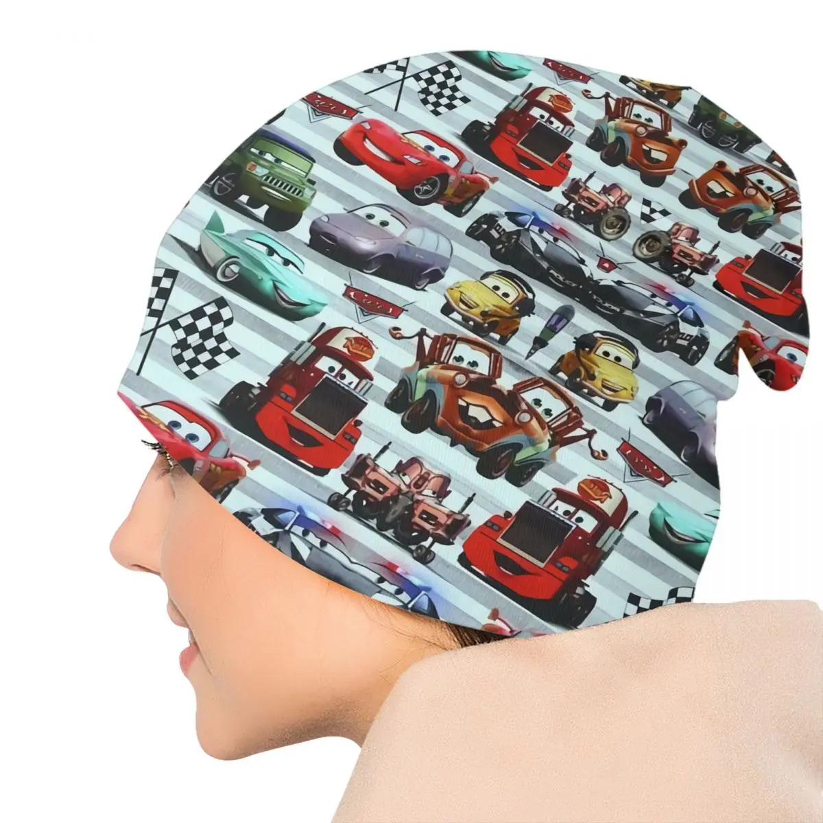 Lightning McQueen Car Race Skullies Beanies Caps Fashion Winter Warm Women Men Knitted Hat Adult Unisex Bonnet Hats