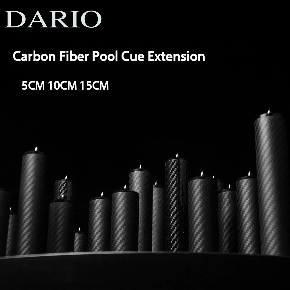 Carbon Fiber Billiard Cue Extension 5cm 10cm 15cm 20cm Pool Cue Extender Telescopic Billiards Accessories