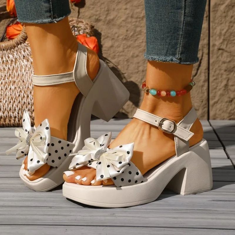 Women's Platform Sandals 2026 New Summer Soft Sole Without Tiring Feet One-line Buckle Strap Non-slip Block