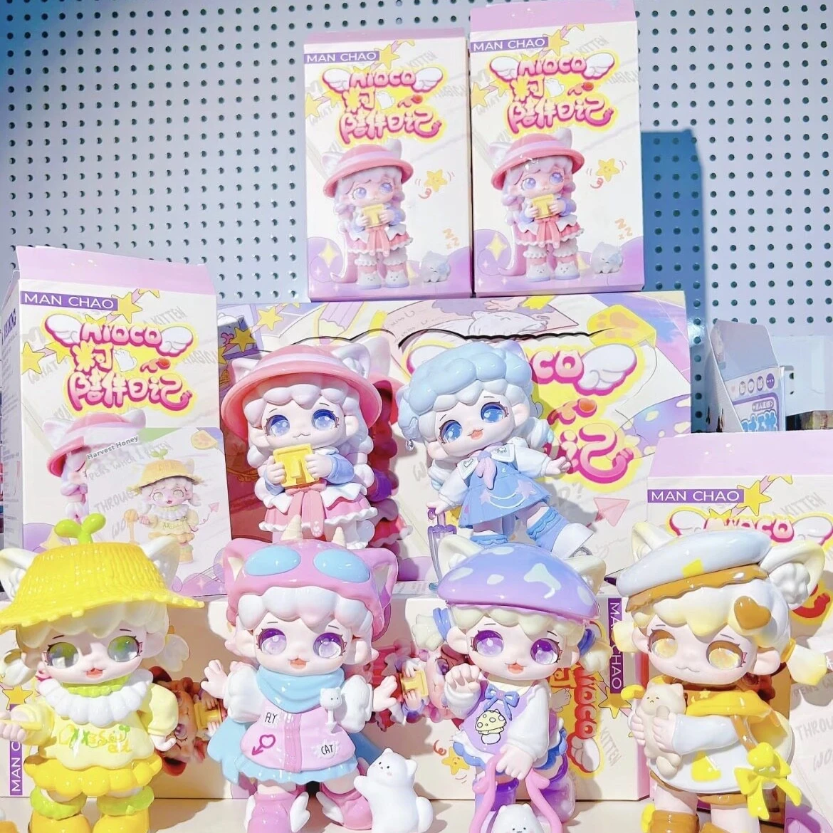 Original Anime Mioco Companion Diary Blind Box Spielzeug Actionfigur Desktop-Ornamente Deko Mioco Mysteriöse Box Spielzeug Geburtstagsgeschenk