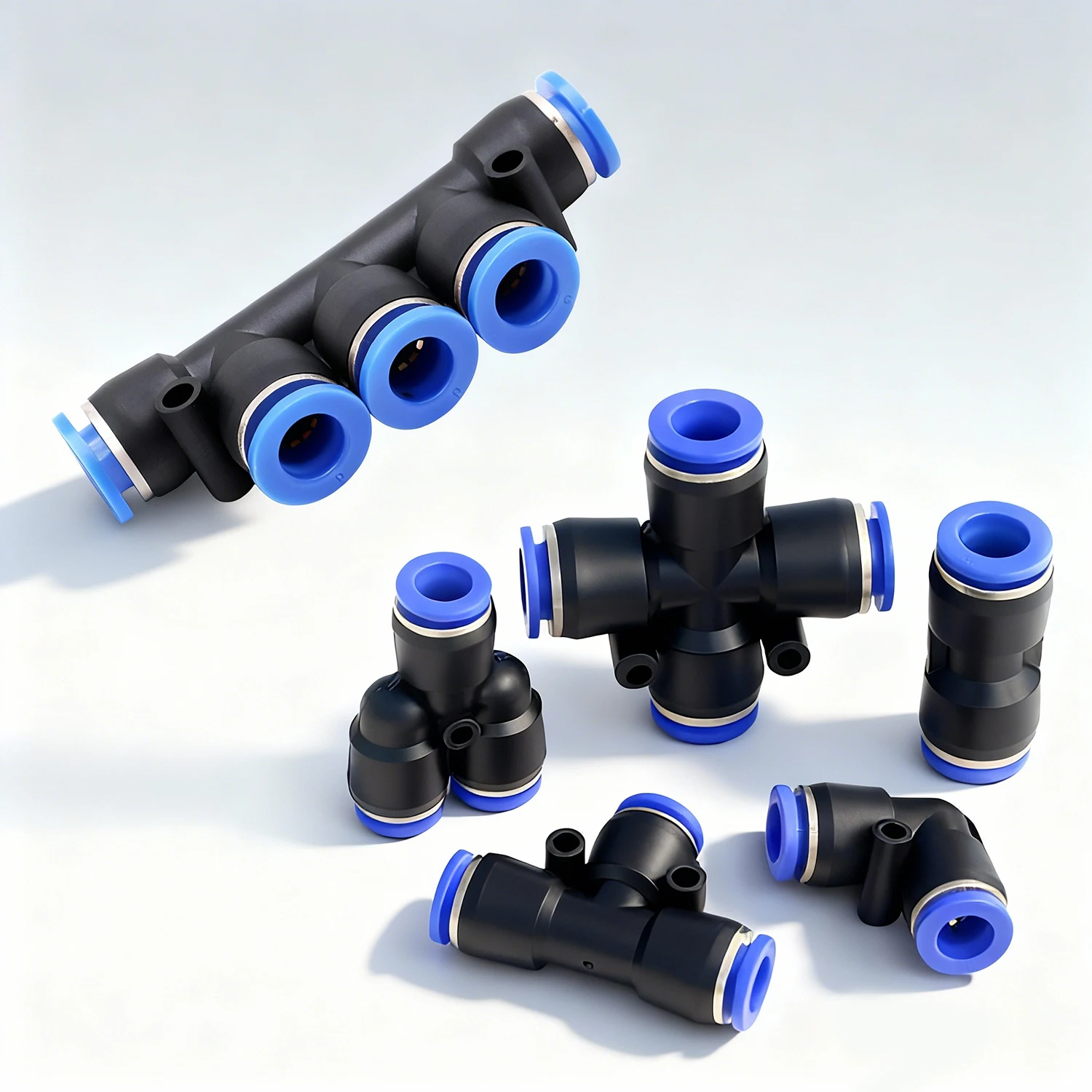 8mm Slip Lock Quick Connector Garden Irrigation Pneumatic Pipe Fittings Atomization Sprayer Fog Cooling System Water Connectors