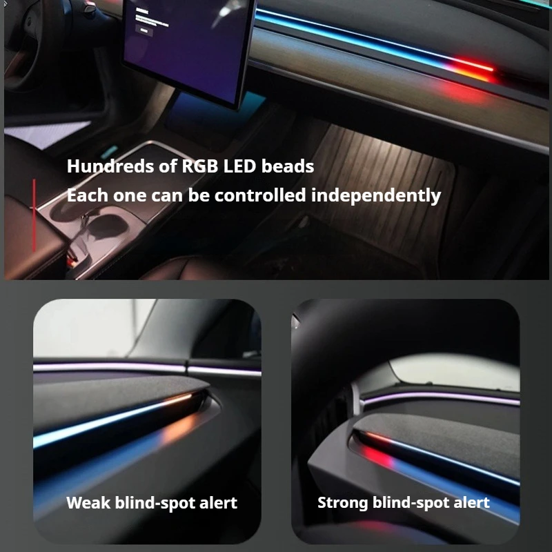 Suitable For Tesla Model Y3/YL/YS Dashboard Ambient Lights, USB in-car TESLA Ambient Lights view 2