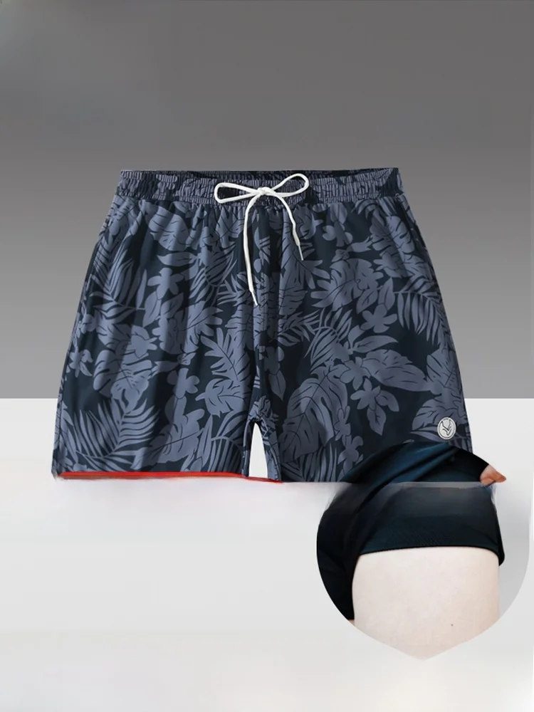 men's-two-piece-swimsuit-with-sleeves-zippered-large-size-for-water-park-rafting-swimming-hot-springs-loose-anti-embarrassmen