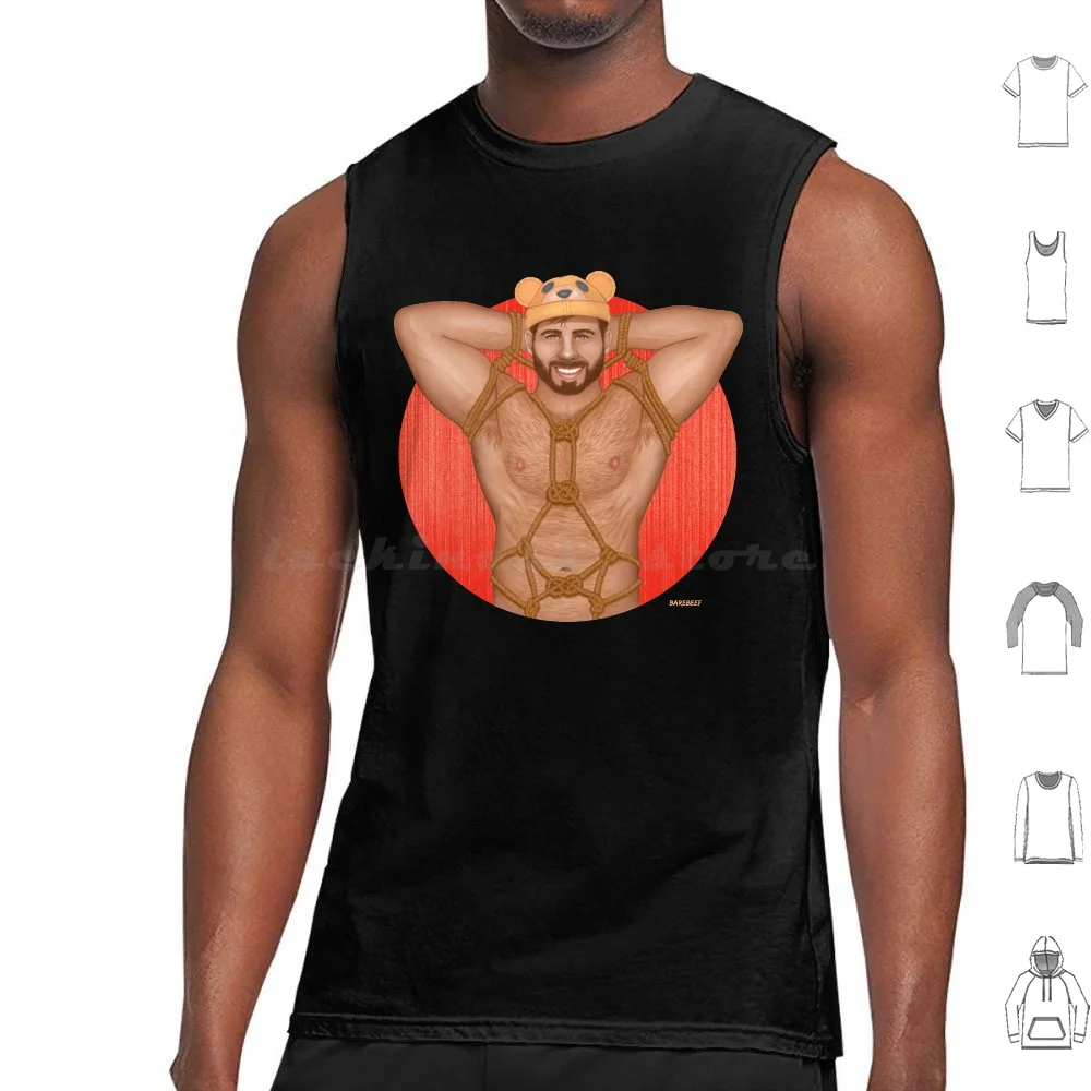 Kinky Bear Tank Tops Vest Sleeveless Barebeef Bears Bear Woof Pride Grrr Men Cute Bearart Bearpride Bearflag Growlr Yaoi Bare