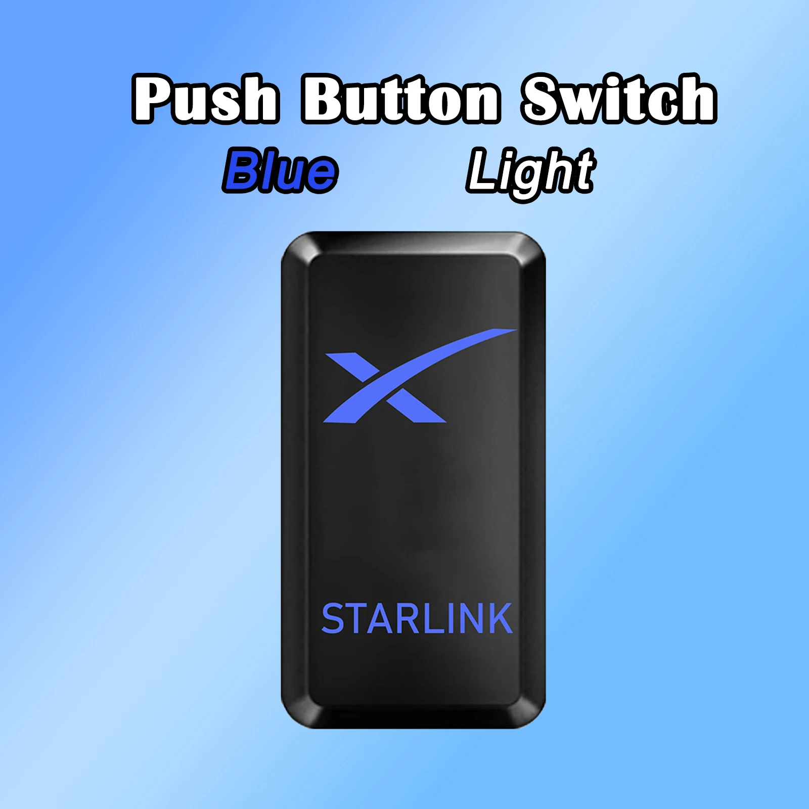 12V Starlink Blue Backlit Push Button Switch ON OFF Latching Switch for Toyota Prado 4Runner Landcruiser FJ Cruiser Tacoma
