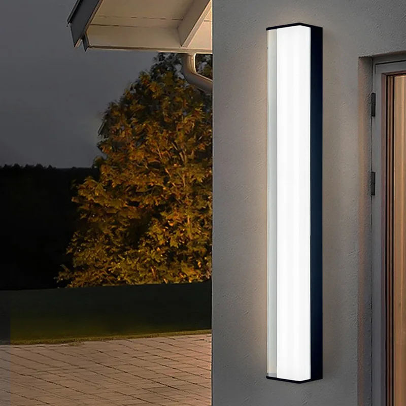 Imagem -02 - Lâmpada de Parede Exterior Led para Jardim e Pátio Lâmpada de Parede Longa Impermeável Moderno Ip65 Iluminação Interior