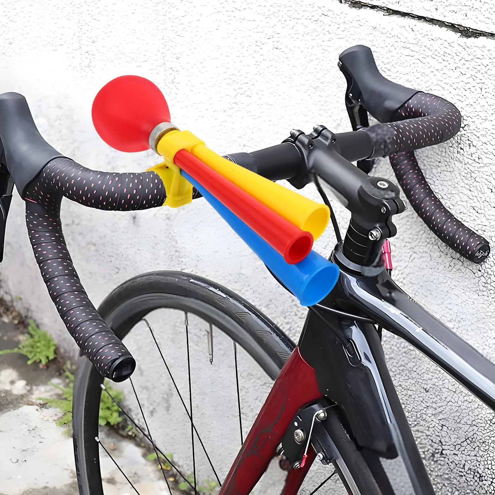 

Loud Bicycle Horn Colorful Design Vibrant Bike Bell Easy Install Remove Kids Adults Mountain Bikes Safety Accessory
