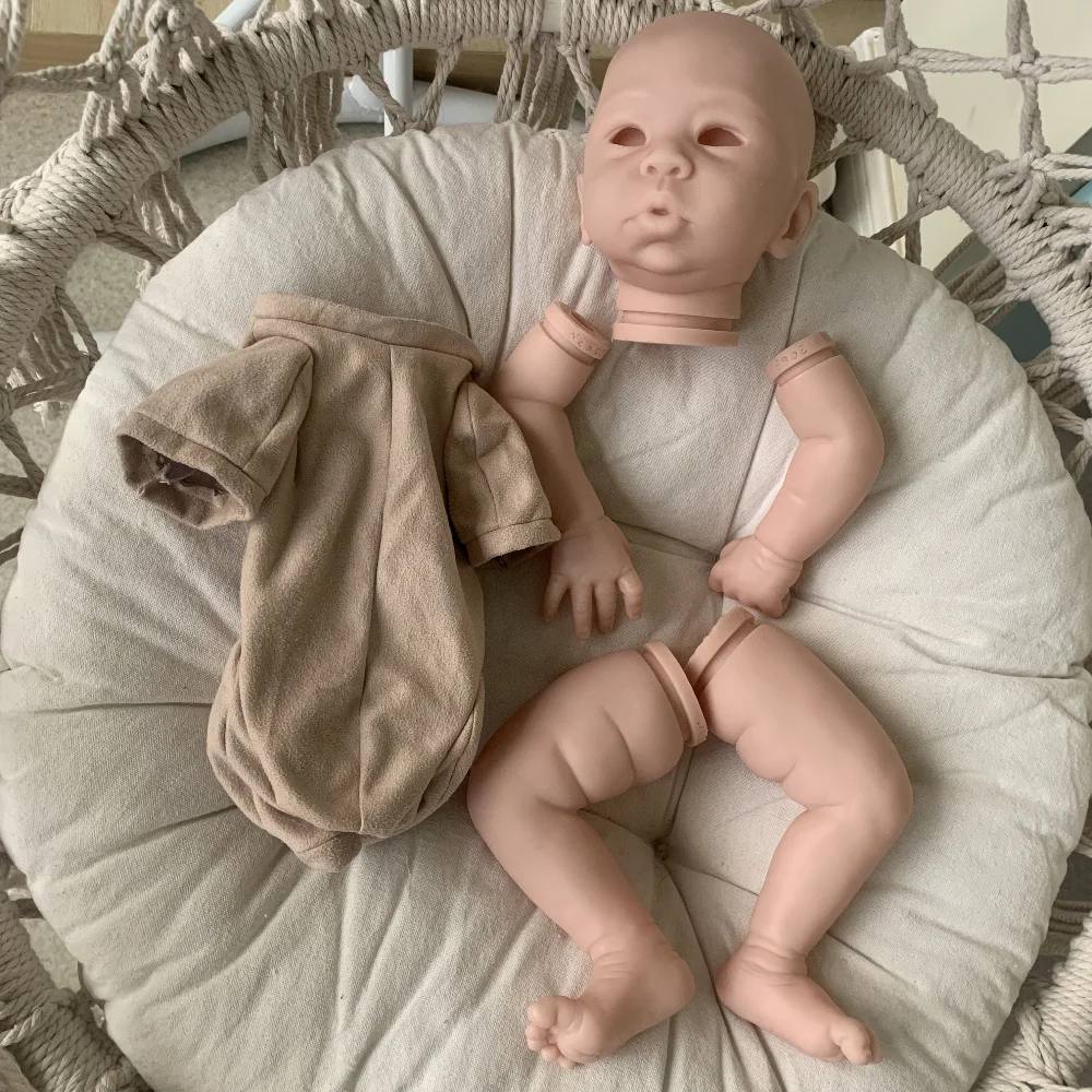 

20inch Bebe Reborn Doll Kit Eleanor Anne Newborn Baby Size Blank Doll Parts with Cloth Body Unfinished Doll Kit Reborn Supply