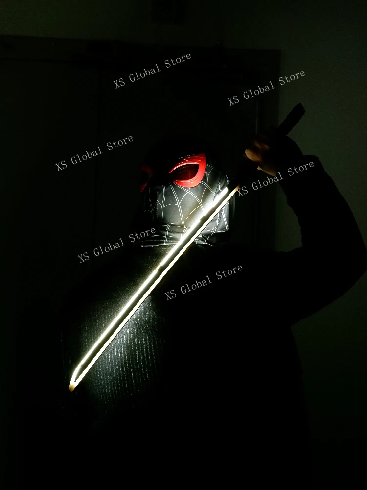 80cm/31.5in Cyberpunk Katana Sword Luminous Toys with Sheath Model Props Acrylic Game Cosplay Peripherals Party Supplies Display