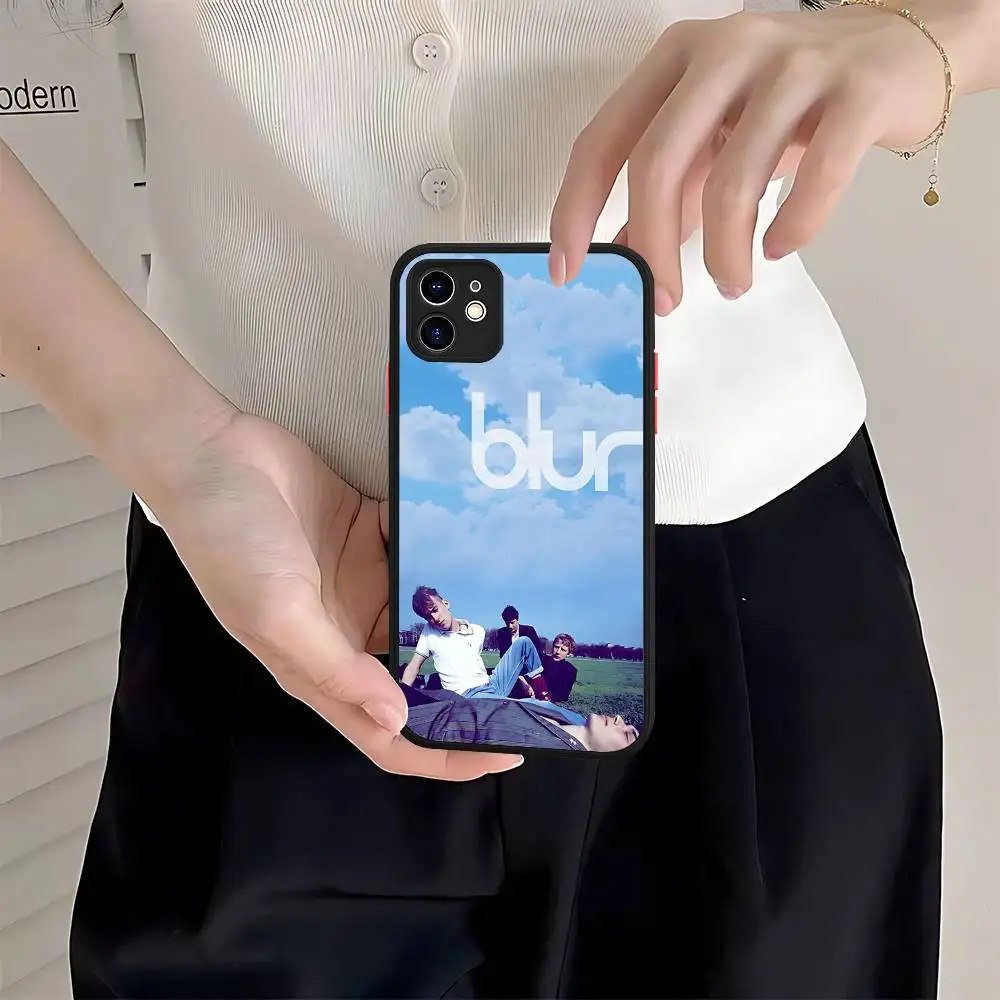 เคสโทรศัพท์ Band B-Blur สำหรับ iPhone 14 11 12 13 Mini Pro Max 8 7 Plus X XR XS MAX แบบด้านโปร่งแสง